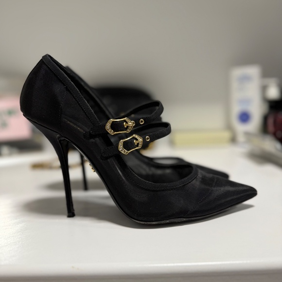 Dolce & Gabbana Black Mesh Mary Jane - Size 40 - Picture 5 of 8